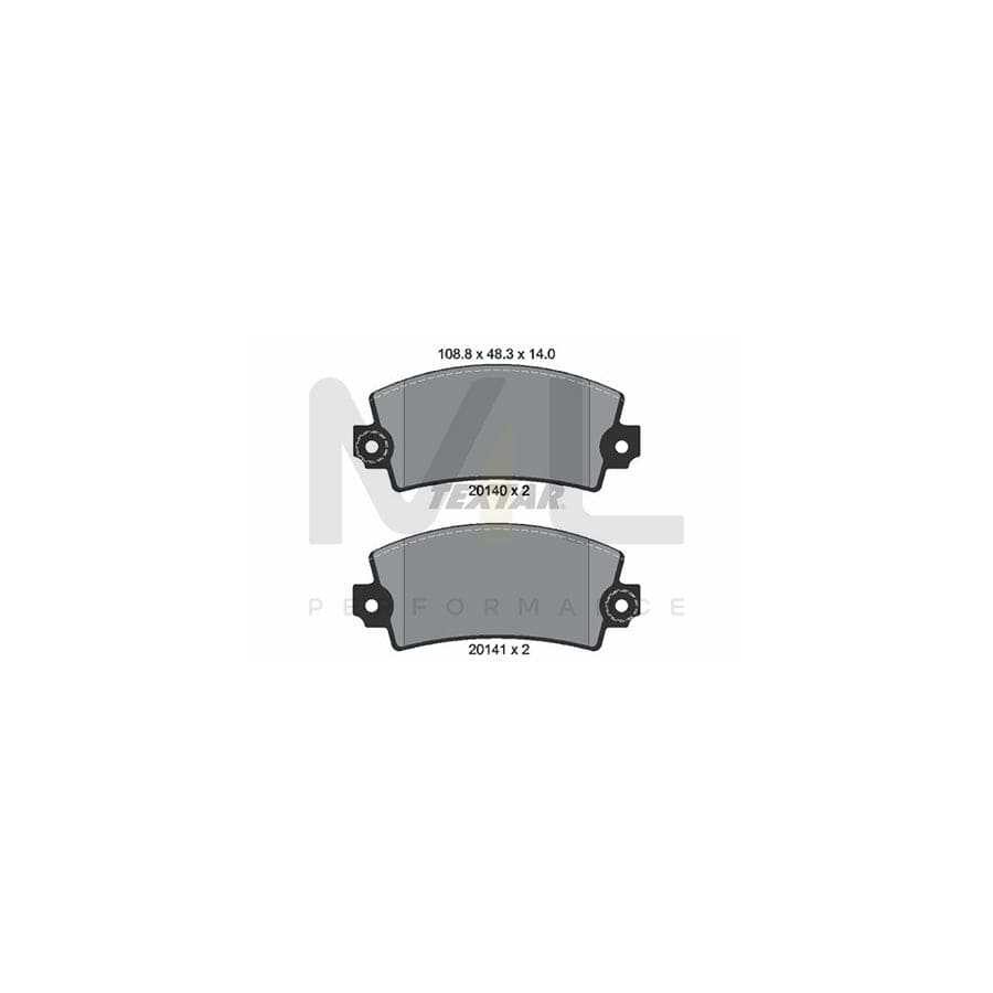 TEXTAR 2014003 Brake pad set prepared for wear indicator