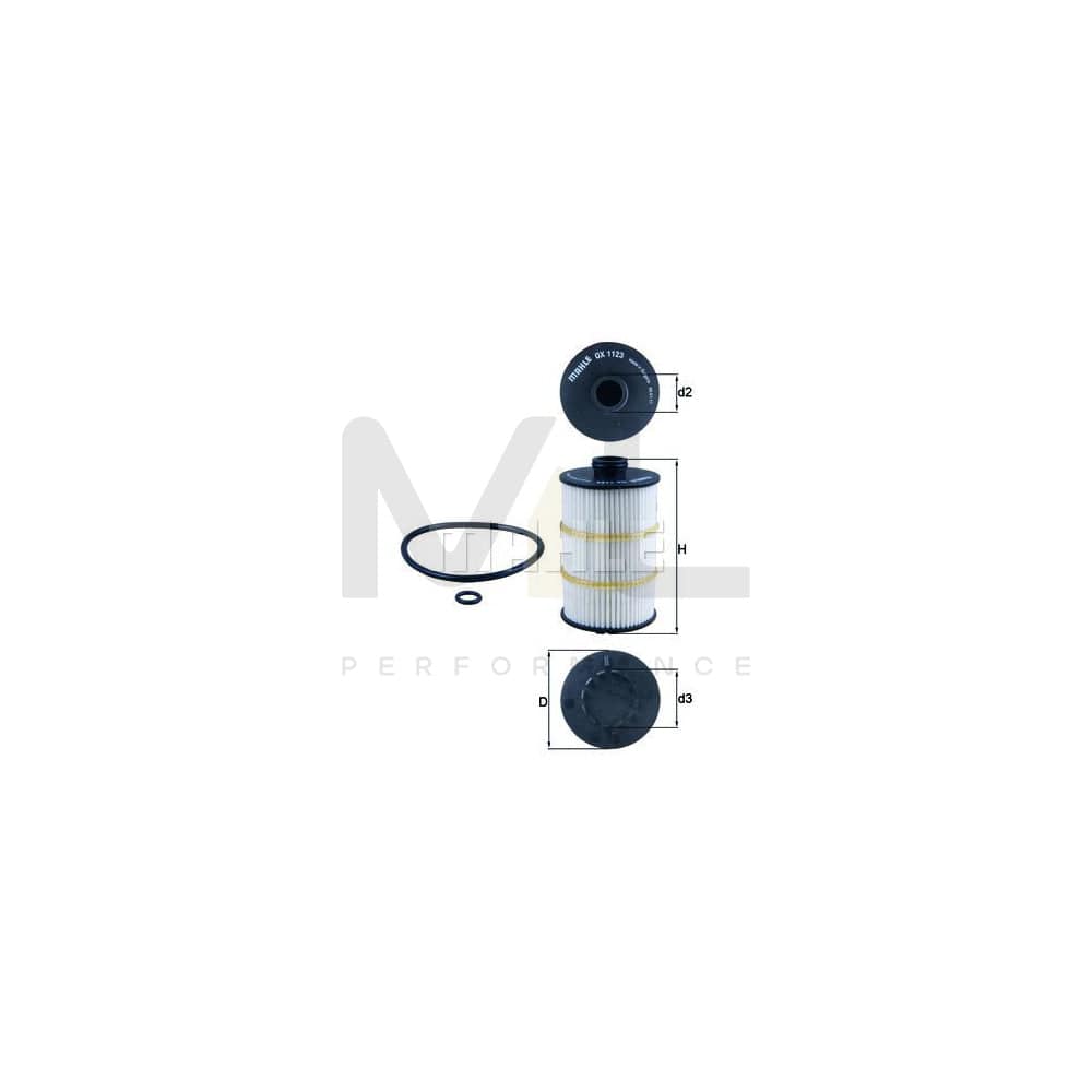 MAHLE ORIGINAL OX 1123D Oil Filter Filter Insert | Performance Parts DirectCar Parts