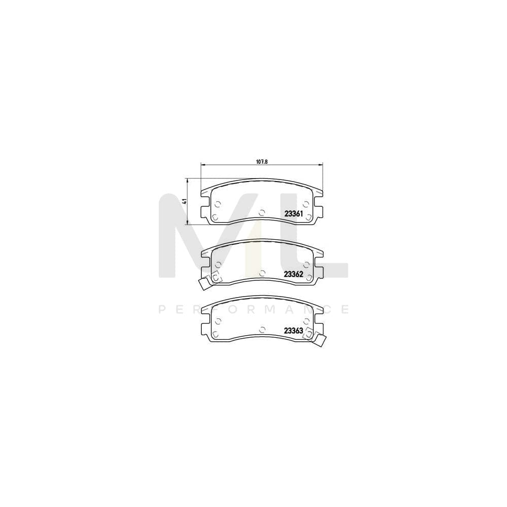 Brembo P 59 027 Brake Pad Set With Acoustic Wear Warning