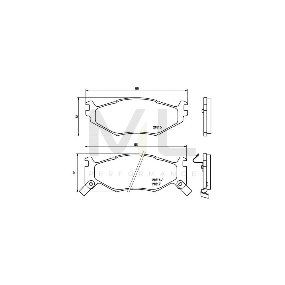 Brembo P 11 007 Brake Pad Set With Acoustic Wear Warning
