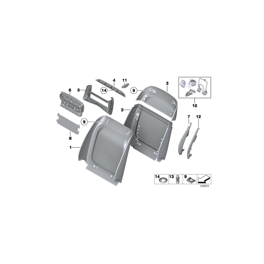 Genuine BMW 52109173673 F02 F01 F04 Rear Section, Basis SATTELBRAUN (Inc. 750LiX, 730i & 740Li)