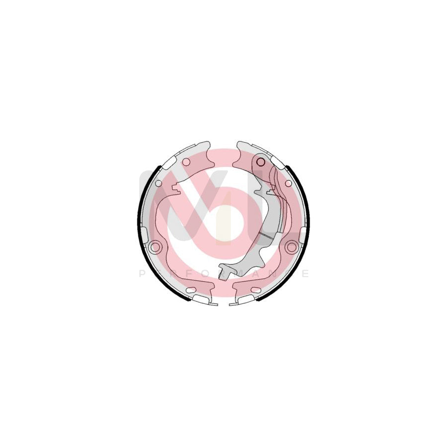 BREMBO S 30 537 Brake Shoe Set with handbrake lever