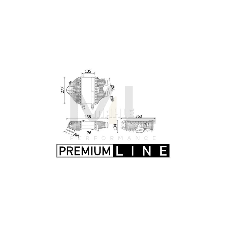 MAHLE ORIGINAL CI 618 000P Intercooler with sensor | Performance Parts DirectCar Parts