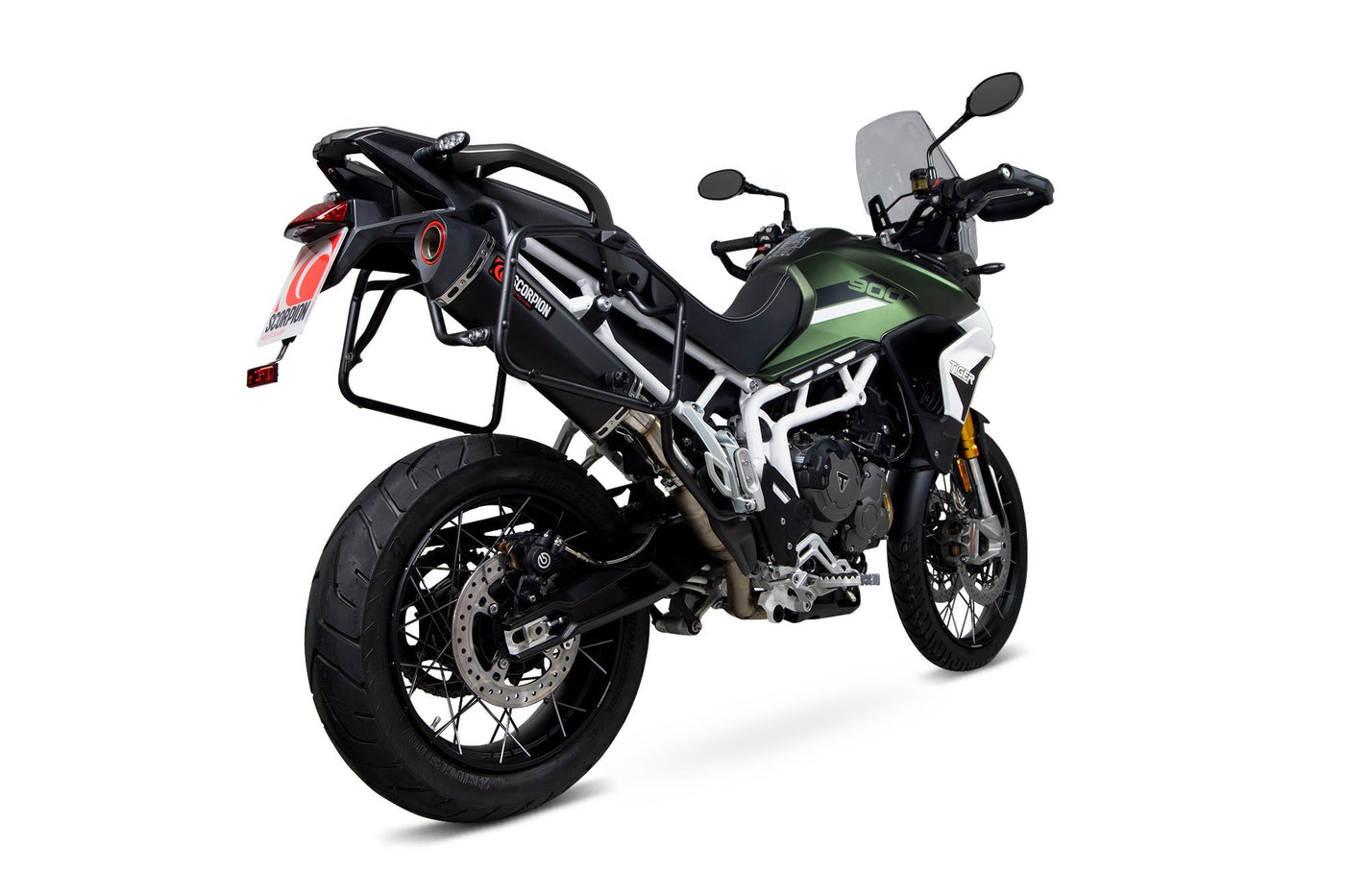 Scorpion RTR90BCER Triumph Tiger 900 Serket Parallel Slip-On - Black Ceramic Coated Sleeve | UK