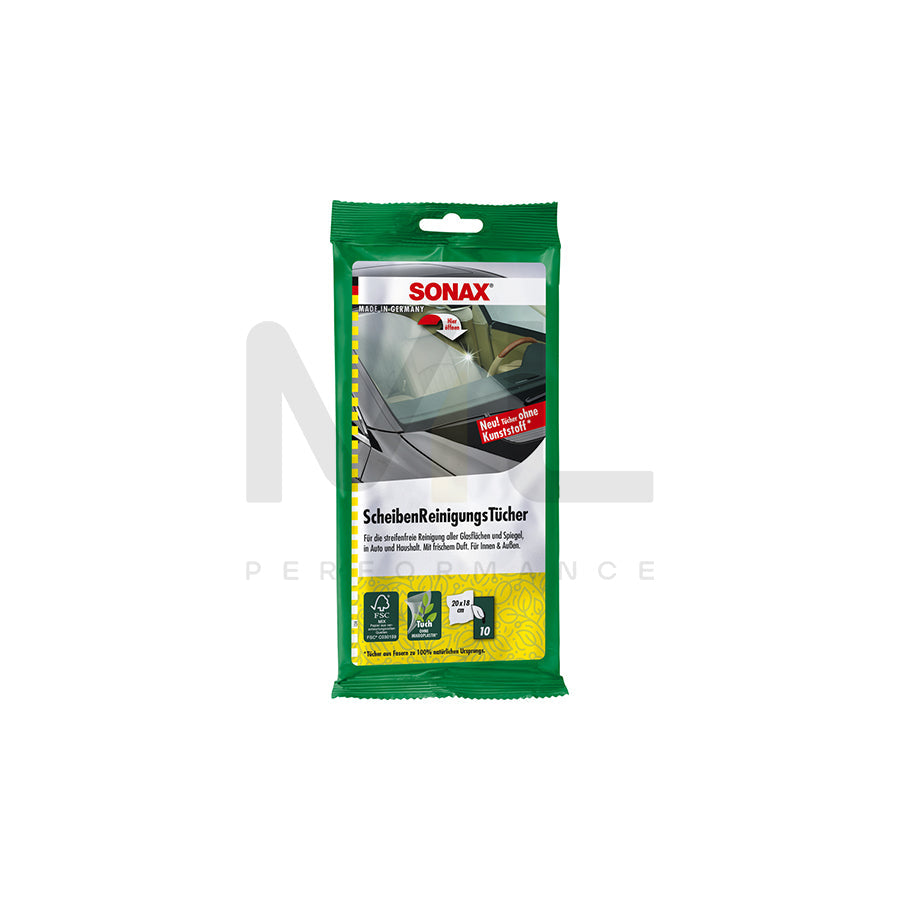 Sonax Glass Cleaning Wipes 10pcs. | Performance Parts DirectCar Care