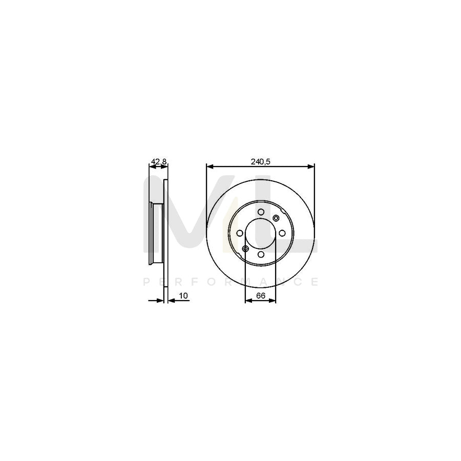 BOSCH 0 986 479 478 Brake Disc Solid, Oiled | Performance Parts Direct Car Parts