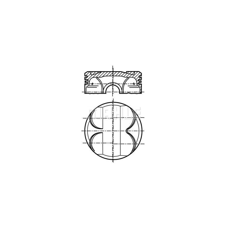 MAHLE ORIGINAL 081 PI 00101 001 Piston 84,25 mm, without cooling duct