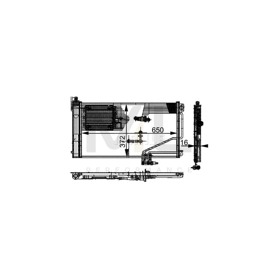 MAHLE ORIGINAL AC 346 000P Air conditioning condenser with dryer | Performance Parts DirectCar Parts