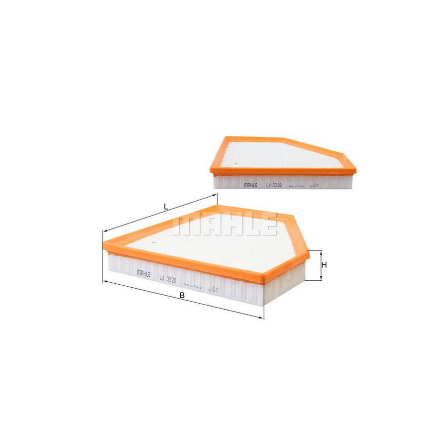 MAHLE ORIGINAL LX 3320 Air Filter Filter Insert