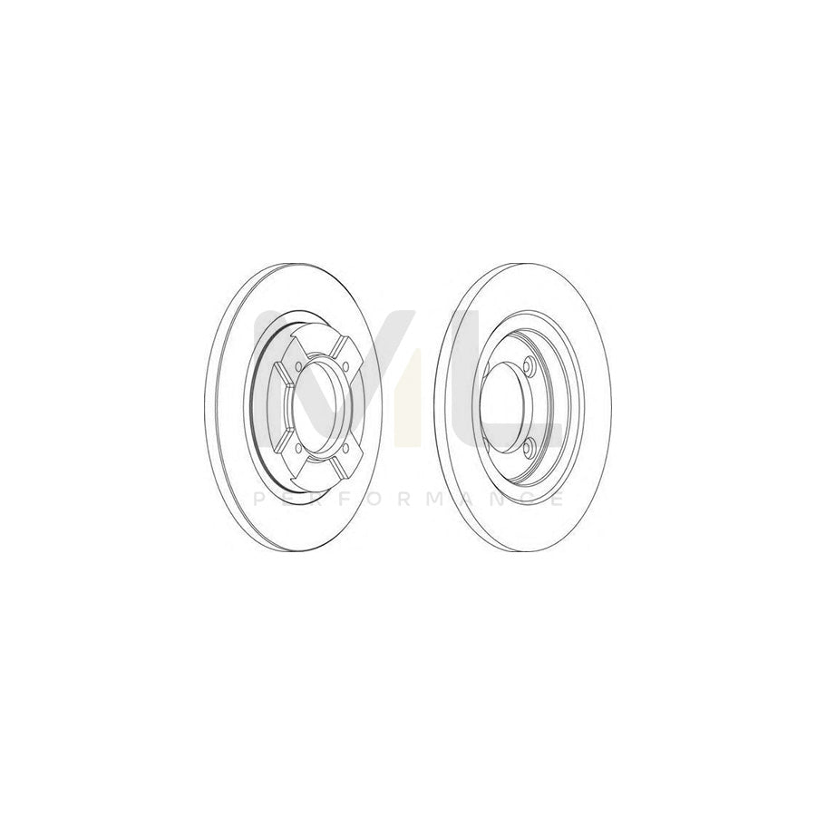 FERODO DDF064-1 Brake Disc Solid | Performance Parts Direct Car Parts