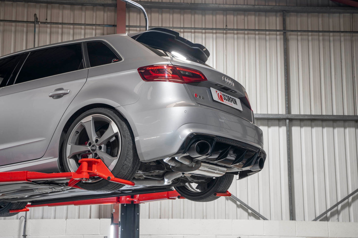 Scorpion SAU107CF Audi RS3 8V Resonated Cat-Back Exhaust System Without Valves