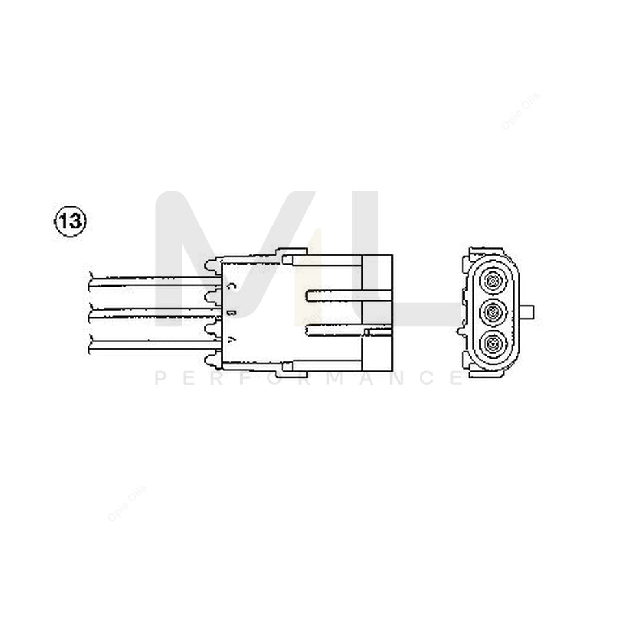 NTK Lambda Sensor / O2 Sensor (NGK 91762) - OZA828-EE15