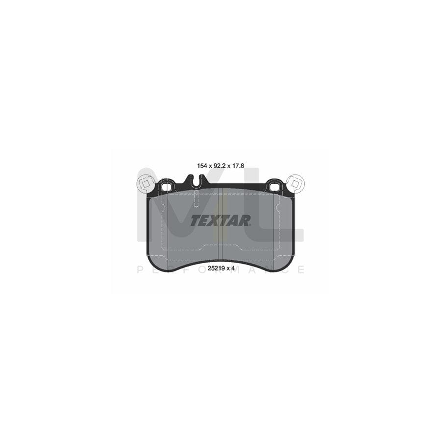 TEXTAR 2521902 Brake pad set prepared for wear indicator, with counterweights | Performance Parts Direct Car Parts