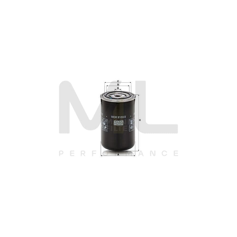 MANN-FILTER WDK 9100/2 Fuel filter Spin-on Filter