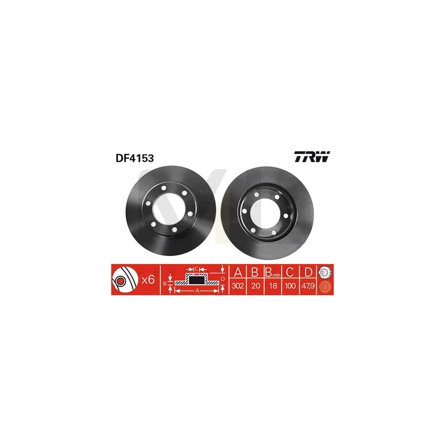 TRW DF4153 Brake Disc Vented, Painted | Performance Parts Direct Car Parts