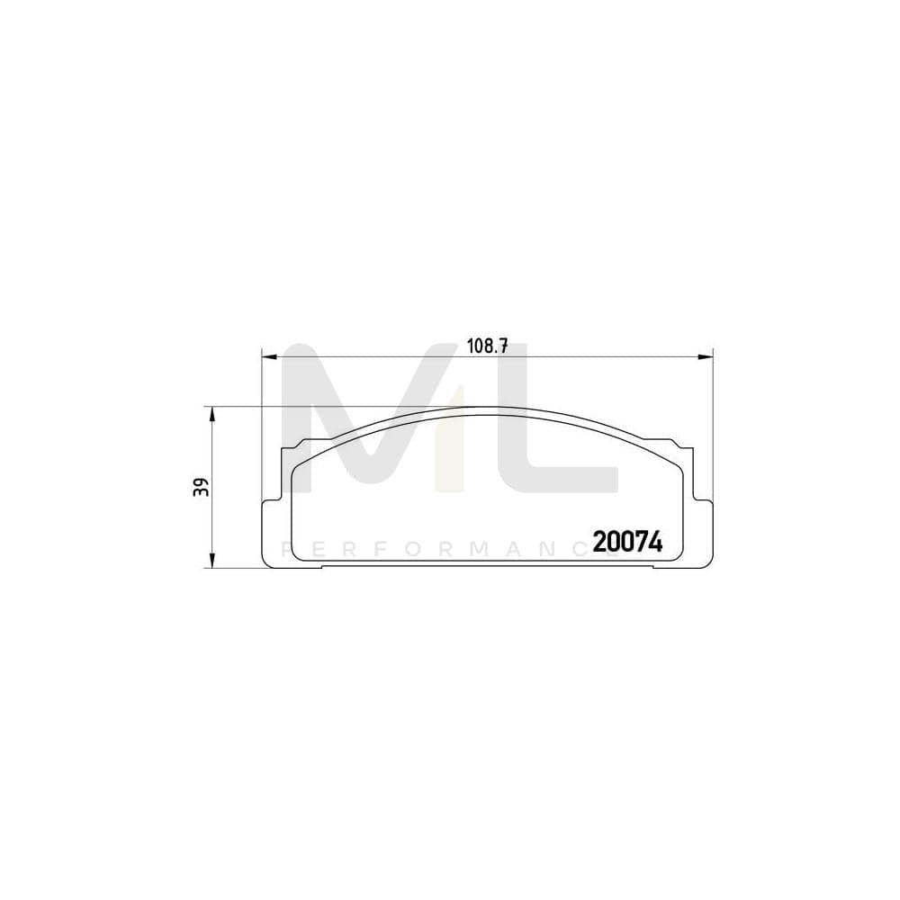 Brembo P 23 002 Brake Pad Set Excl. Wear Warning Contact
