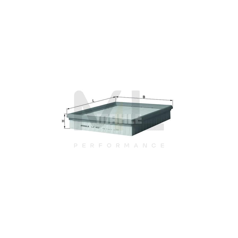 MAHLE ORIGINAL LX 432 Air Filter Filter Insert | Performance Parts DirectCar Parts