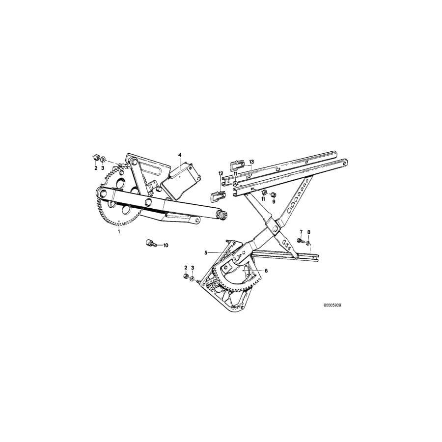 Genuine BMW 51331850850 E23 Electr.Window Lifter Front Right (Inc. 730, 733i & 728)