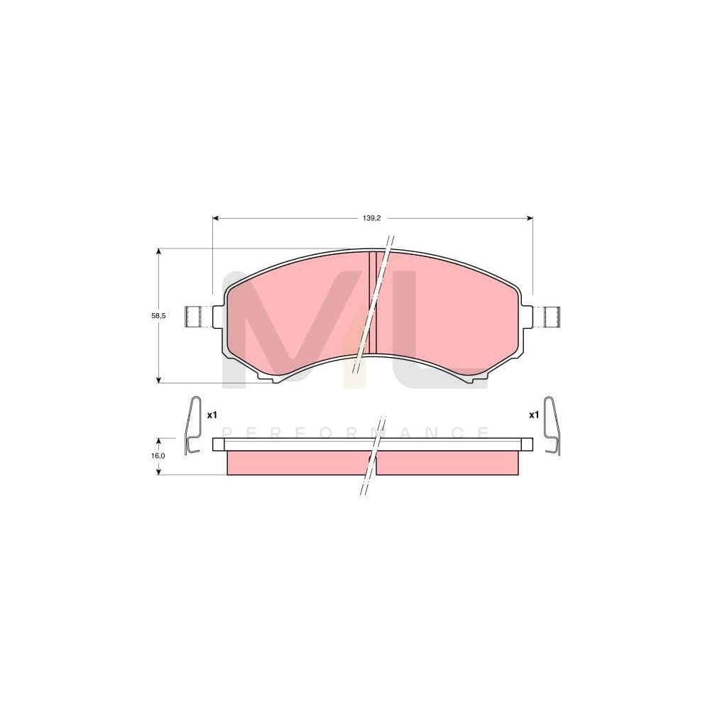 TRW Gdb1176 Brake Pad Set | Performance Parts Direct Car Parts