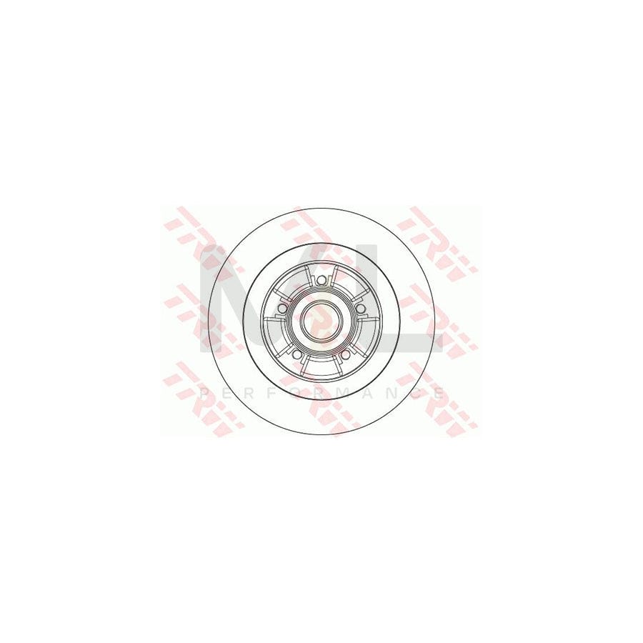 TRW DF6202BS Brake Disc Solid, with ABS sensor ring, with wheel bearing | Performance Parts Direct Car Parts