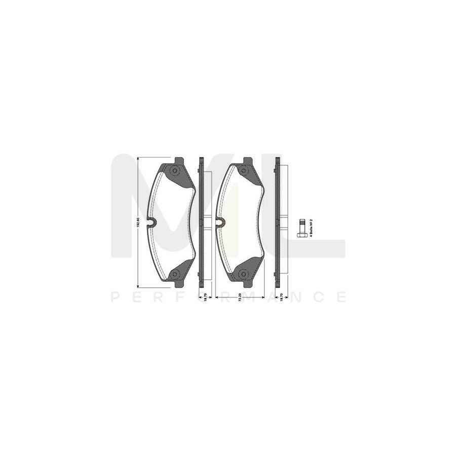 Bosch 0986Tb3098 Brake Pad Set | Performance Parts Direct Car Parts
