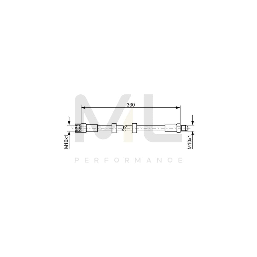 BOSCH 1 987 476 278 Brake Hose 335mm, M10x1 | Performance Parts Direct Car Parts