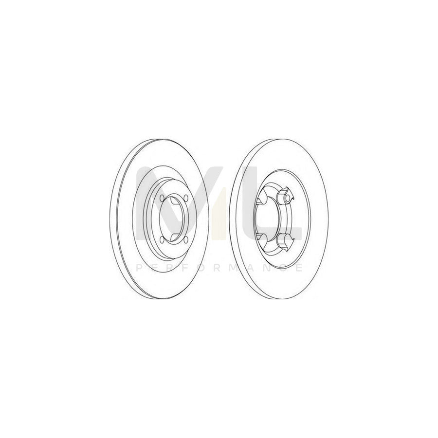 FERODO DDF049-1 Brake Disc Solid | Performance Parts Direct Car Parts