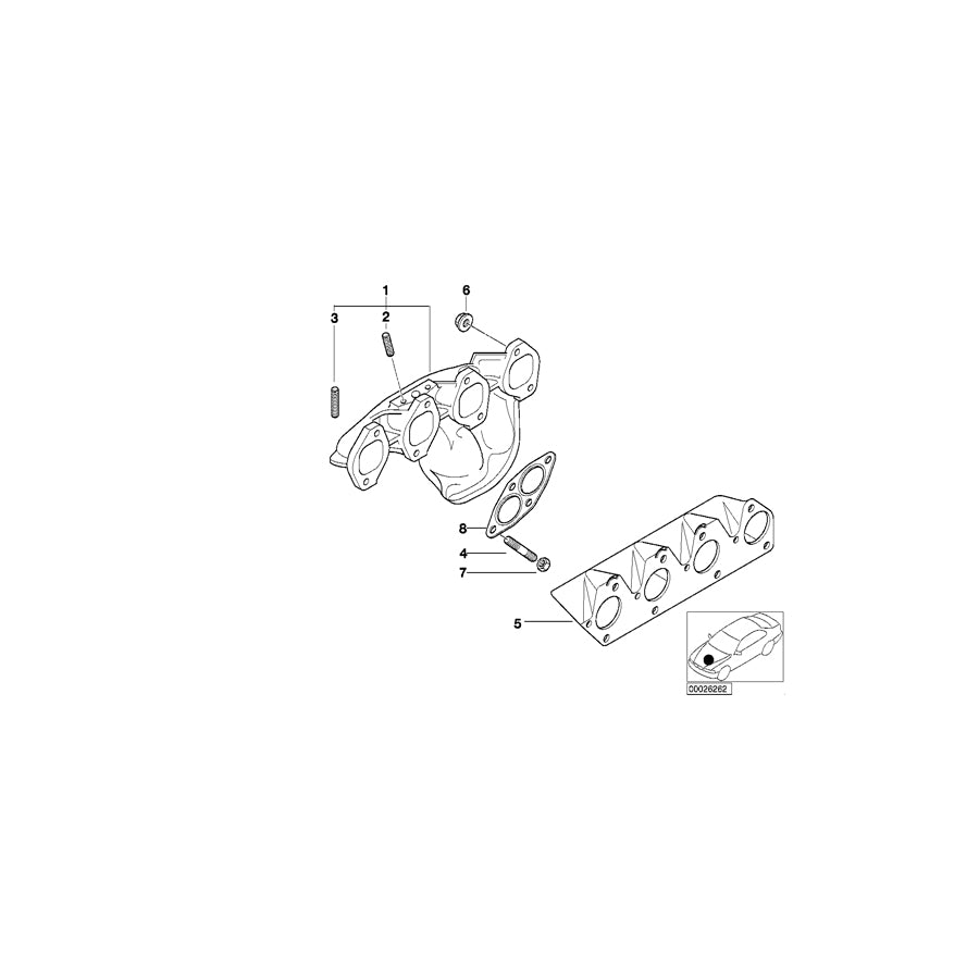 Genuine BMW 11621732924 E46 E36 Exhaust Manifold (Inc. 318Ci, 316i 1.9 & Z3 1.9) |