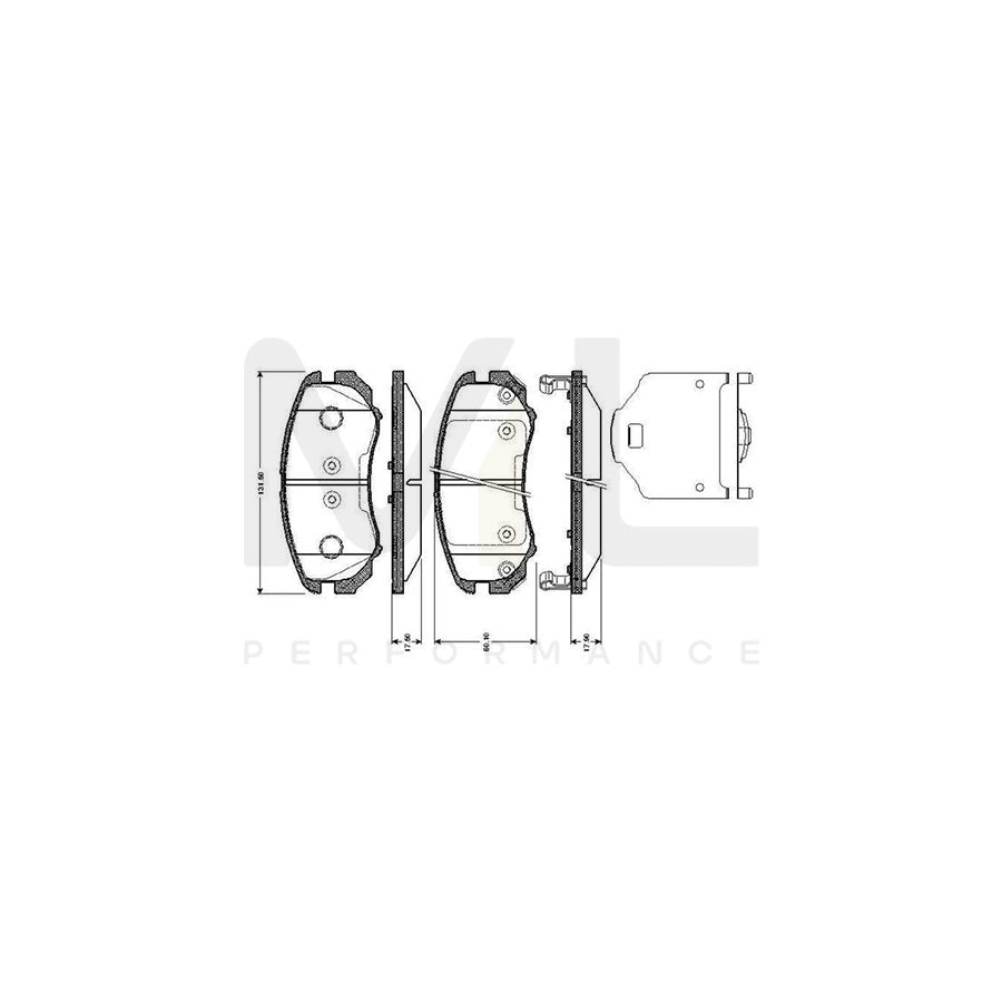 Bosch 0986Tb2962 Brake Pad Set Excl. Wear Warning Contact | Performance Parts Direct Car Parts