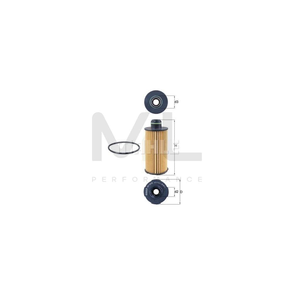 MAHLE ORIGINAL OX 1219D Oil Filter Filter Insert | Performance Parts DirectCar Parts