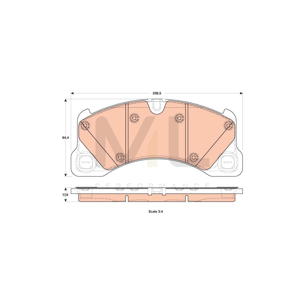 TRW Gdb1914 Brake Pad Set Prepared For Wear Indicator | Performance Parts Direct Car Parts