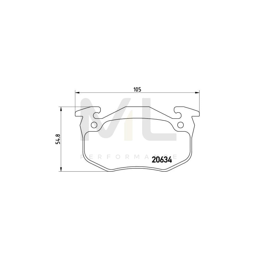 Brembo P 68 020 Brake Pad Set Excl. Wear Warning Contact