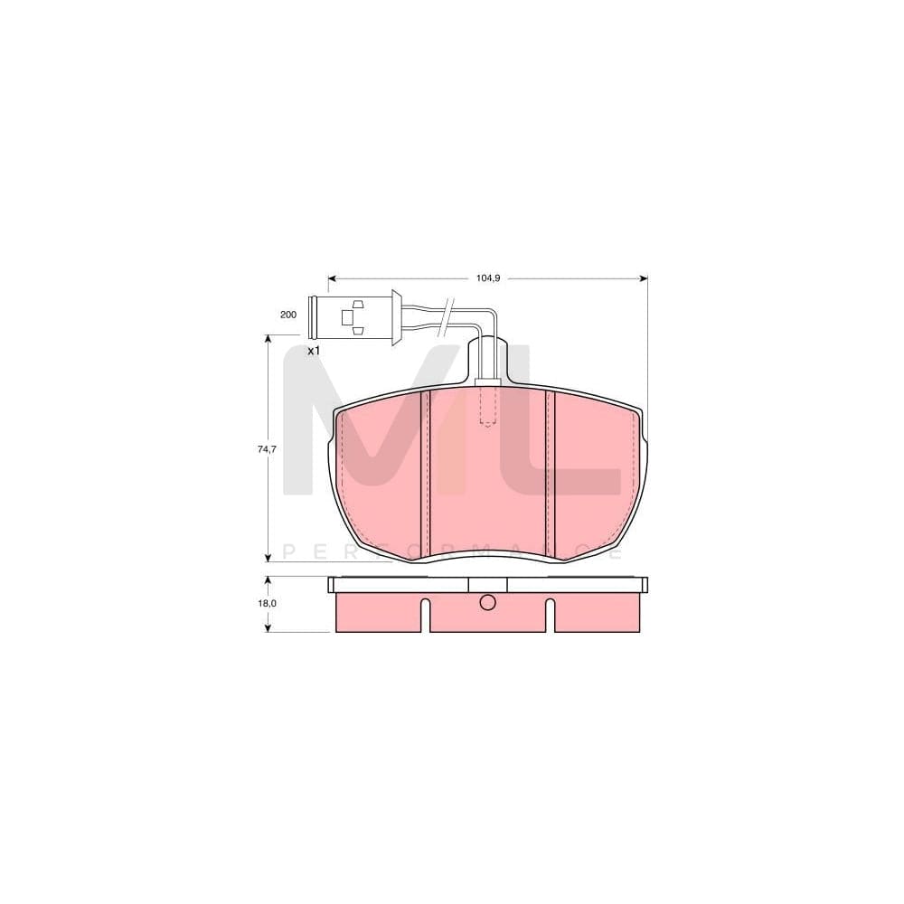 TRW Gdb789 Brake Pad Set Incl. Wear Warning Contact | Performance Parts Direct Car Parts