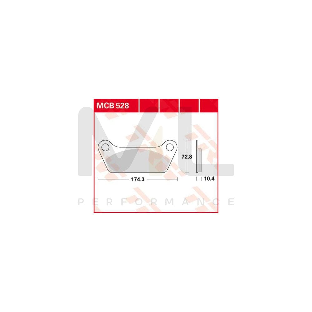 TRW Organic Allround Mcb528 Brake Pad Set | Performance Parts Direct Car Parts