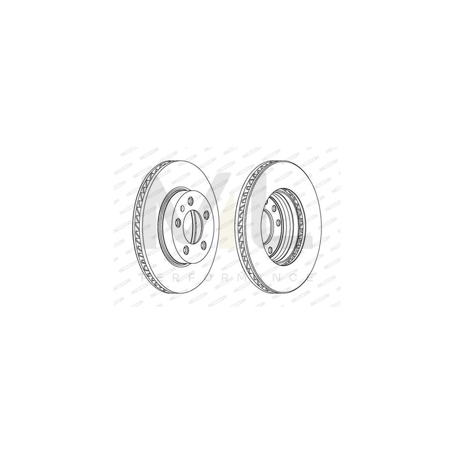 FERODO PREMIER DDF1591LC-1 Brake Disc Vented, Coated, without bolts/screws | Performance Parts Direct Car Parts
