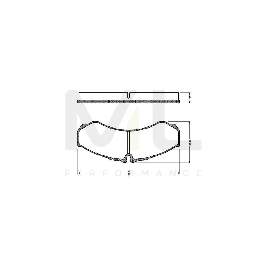 Bosch 0986Tb2325 Brake Pad Set Excl. Wear Warning Contact | Performance Parts Direct Car Parts