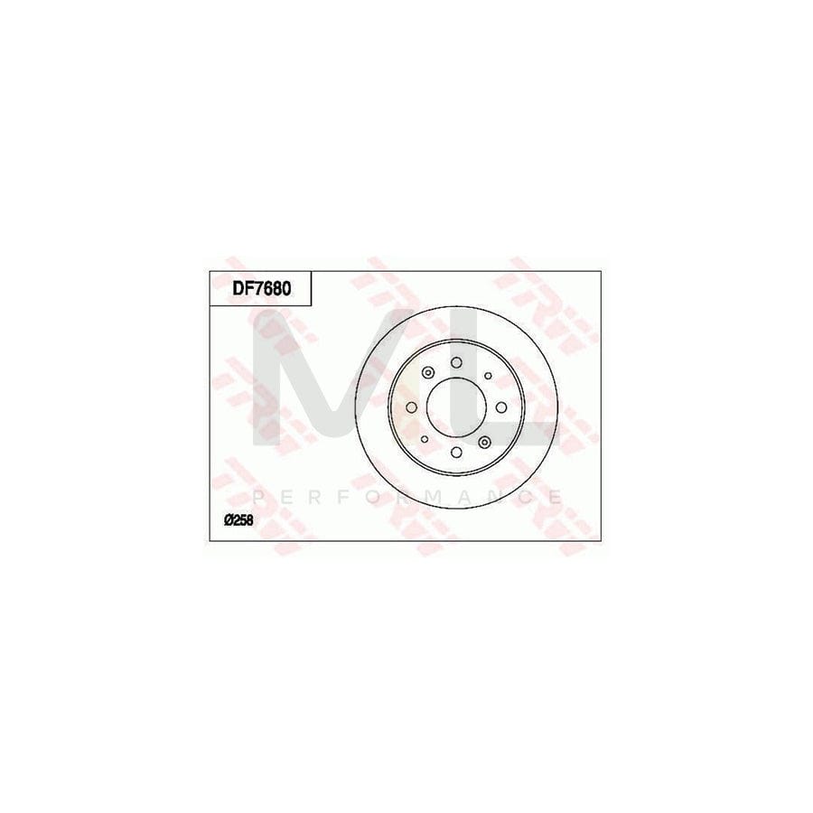 TRW DF7680 Brake Disc for KIA CERATO Solid, Painted | Performance Parts Direct Car Parts