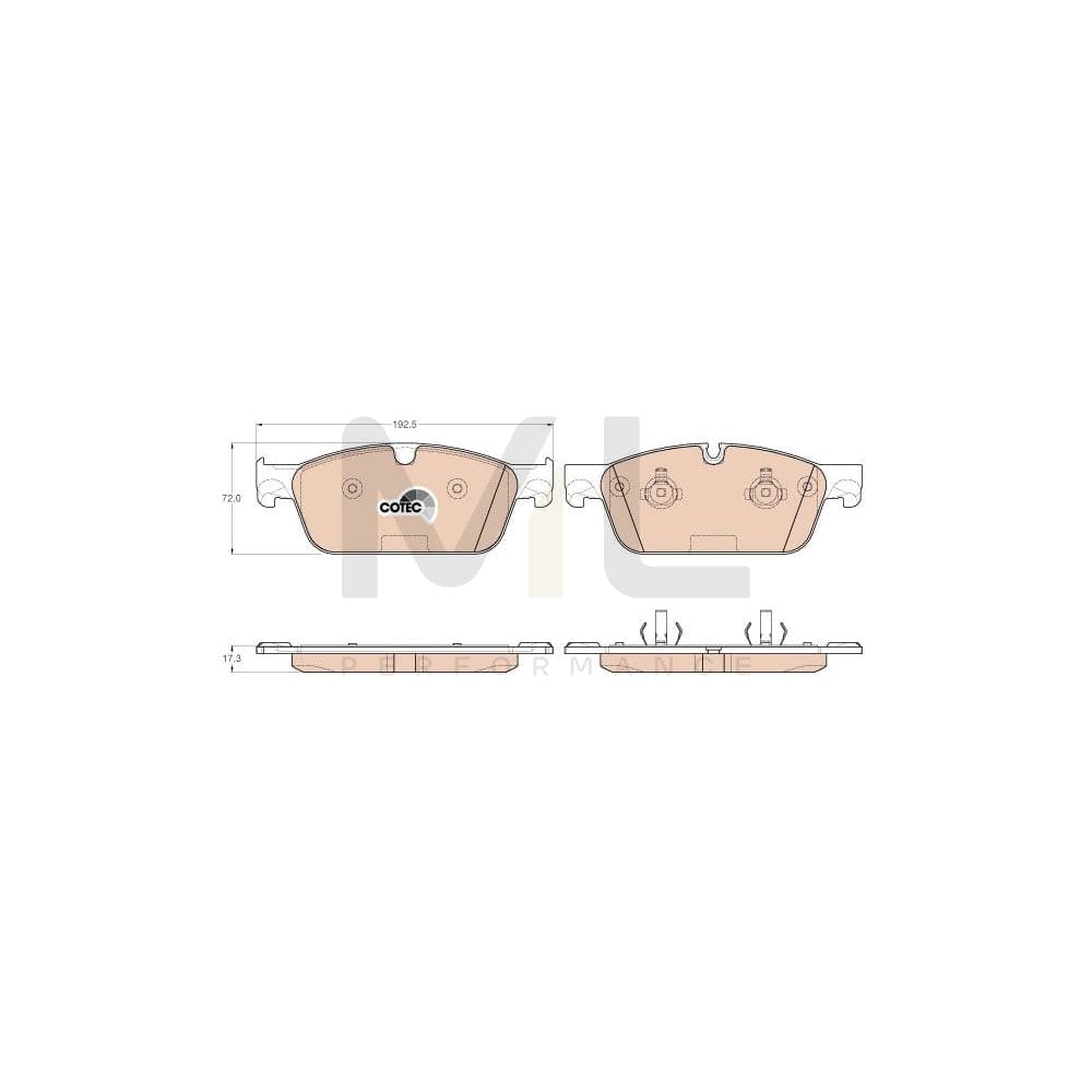 TRW Cotec Gdb1970 Brake Pad Set Prepared For Wear Indicator | Performance Parts Direct Car Parts