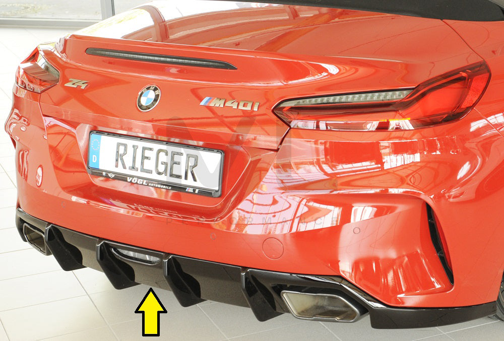 Rieger 00088215 BMW Z4 G4Z/G29 Rear Diffuser for Original Tailpipe Left & RIght - Glossy Black
