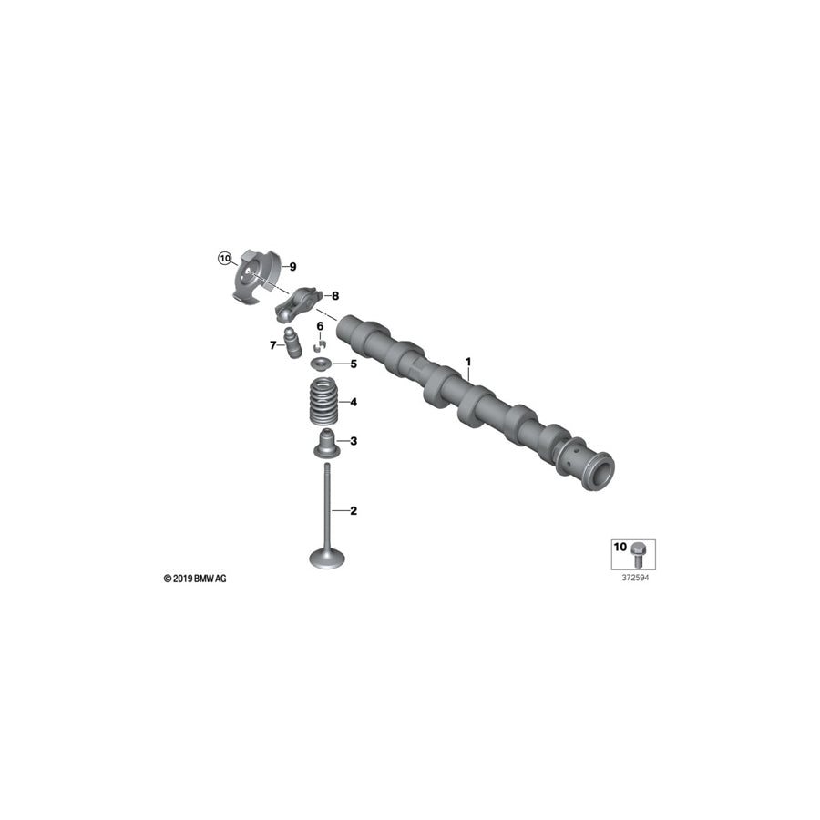 Genuine BMW 11337640536 G20 F31 G01 Roller Drag Lever "4" (Inc. 745eX, X1 18i & X3 30iX)