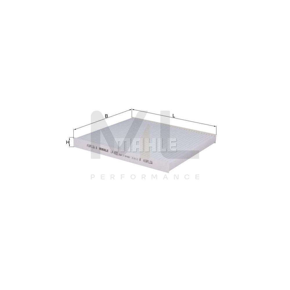 MAHLE ORIGINAL LA 832 Pollen filter Particulate Filter | Performance Parts DirectCar Parts
