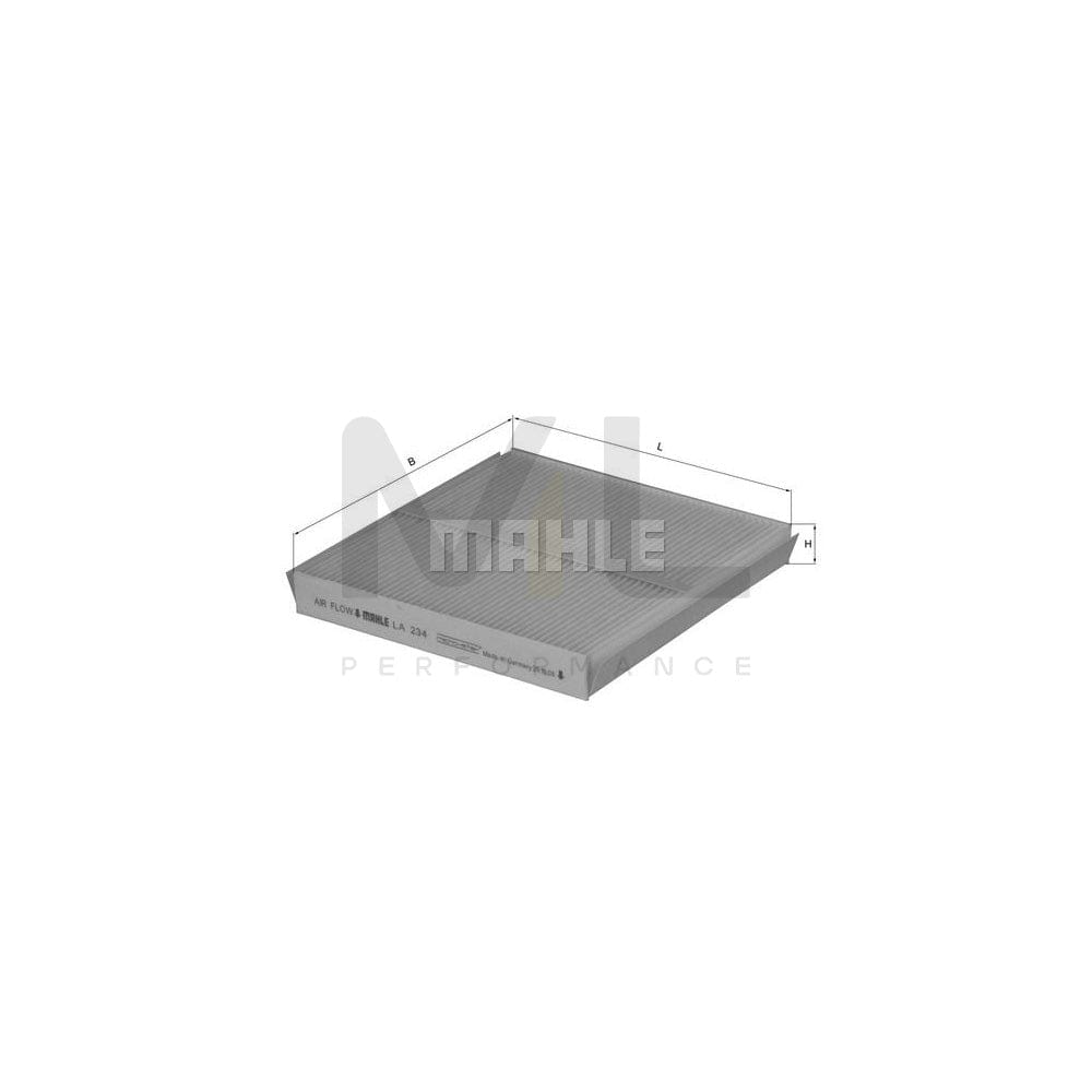 MAHLE ORIGINAL LA 234 Pollen filter Particulate Filter | Performance Parts DirectCar Parts
