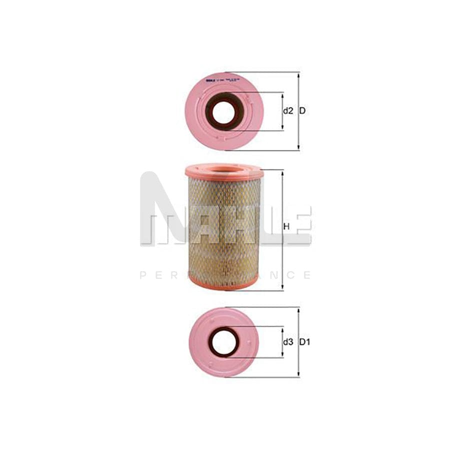 MAHLE ORIGINAL LX 2968 Air Filter Filter Insert | Performance Parts DirectCar Parts
