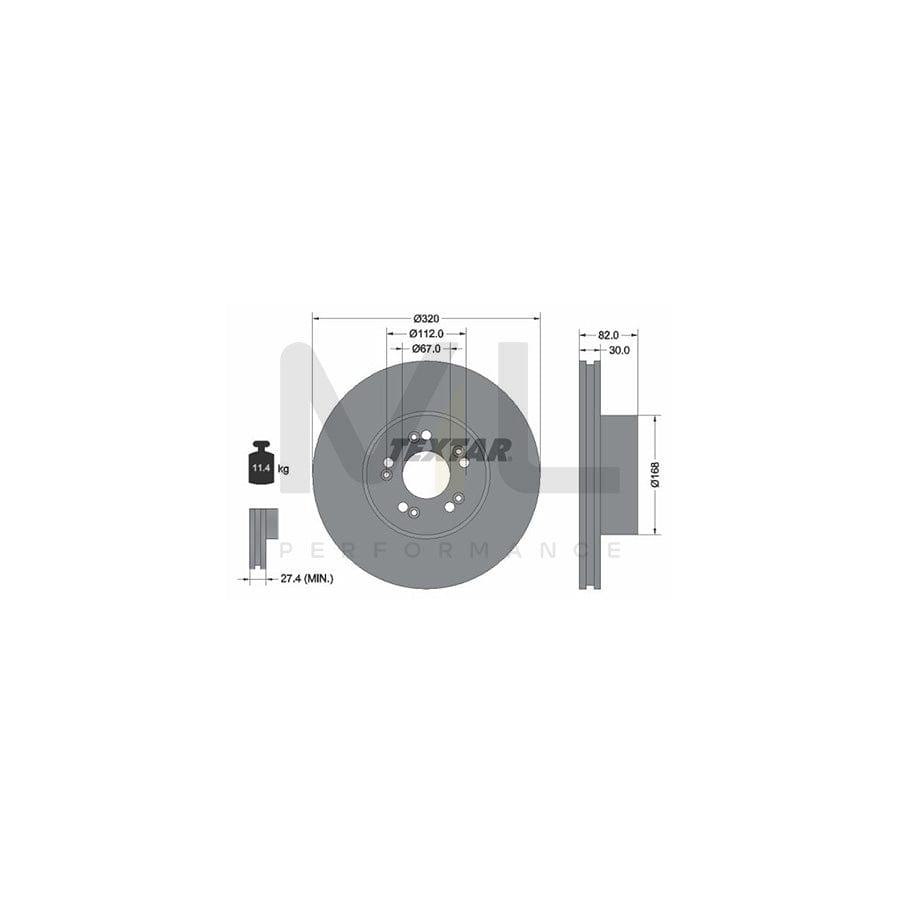 TEXTAR 92056600 Brake Disc suitable for MERCEDES-BENZ S-Class Internally Vented, without wheel hub, without wheel studs | Performance Parts Direct Car Parts