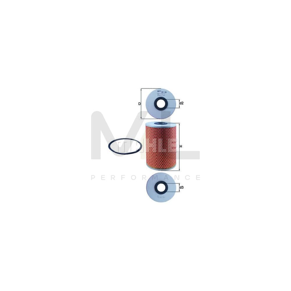MAHLE ORIGINAL OX 88D Oil Filter Filter Insert | Performance Parts DirectCar Parts
