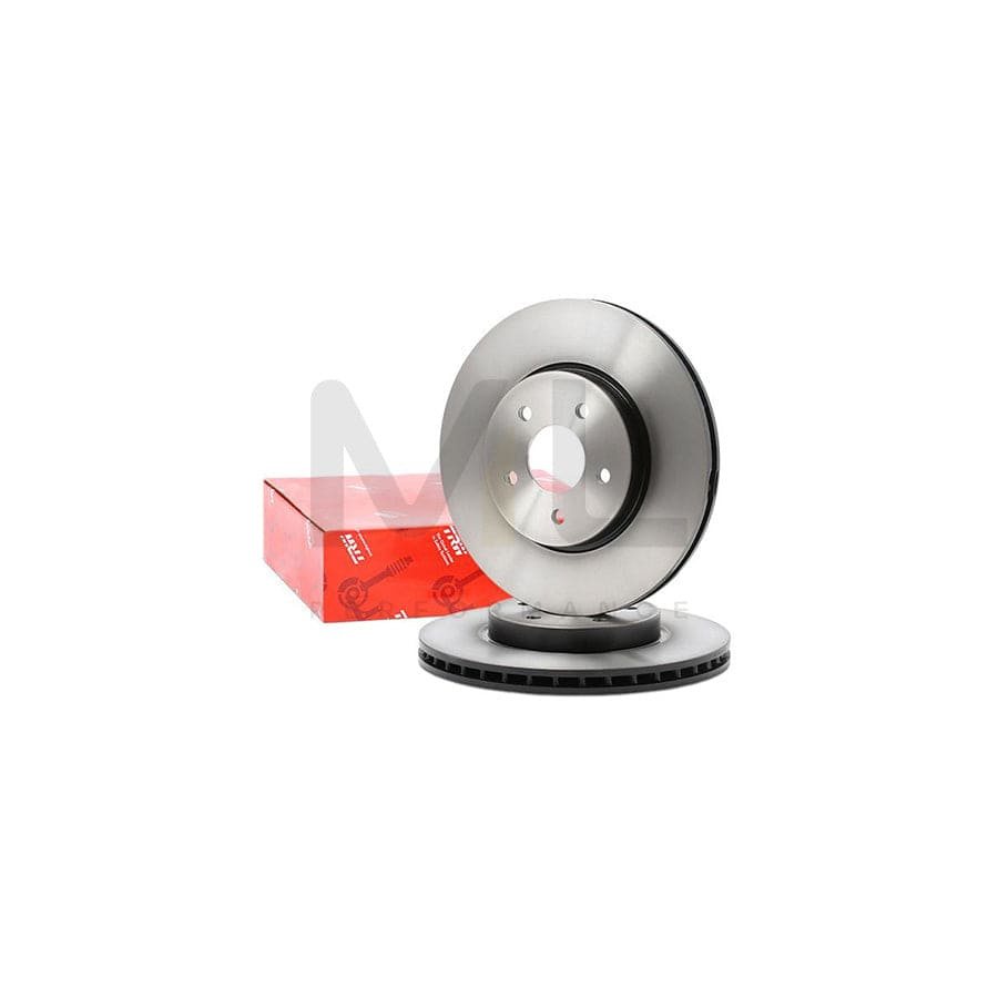 TRW DF4147 Brake Disc Vented, Painted, High-carbon | Performance Parts Direct Car Parts