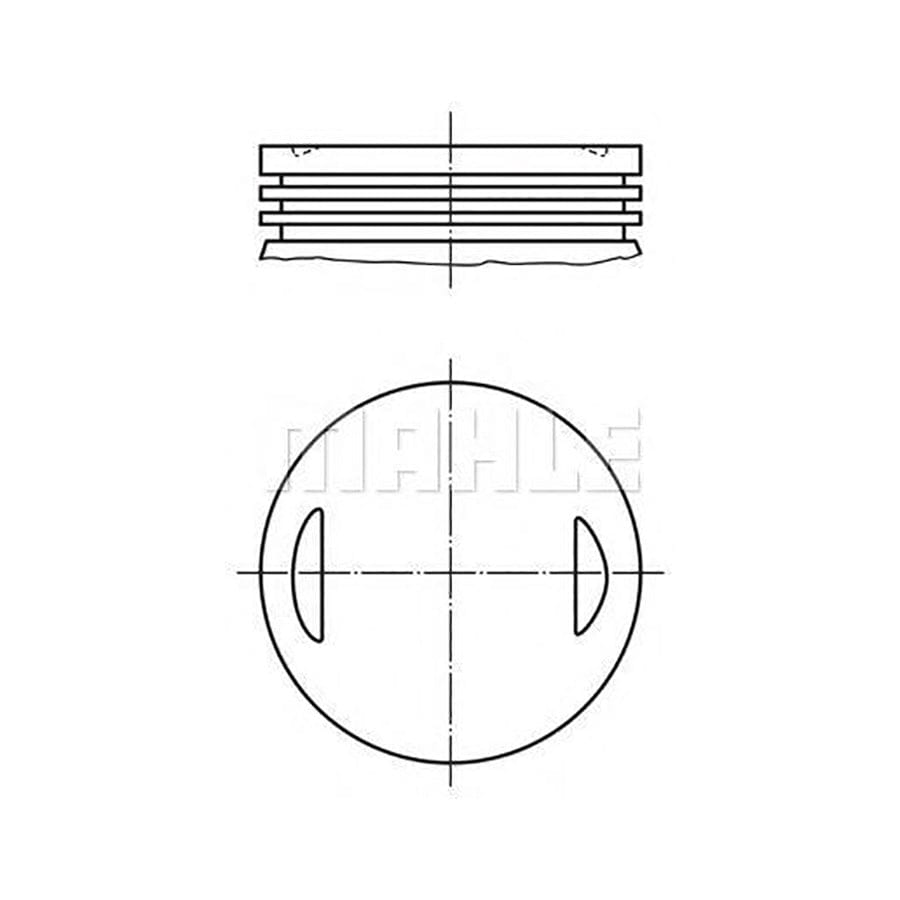 MAHLE ORIGINAL 008 68 02 Piston for FIAT Croma I Hatchback (154) 84,6 mm, with piston rings | Performance Parts DirectCar Parts