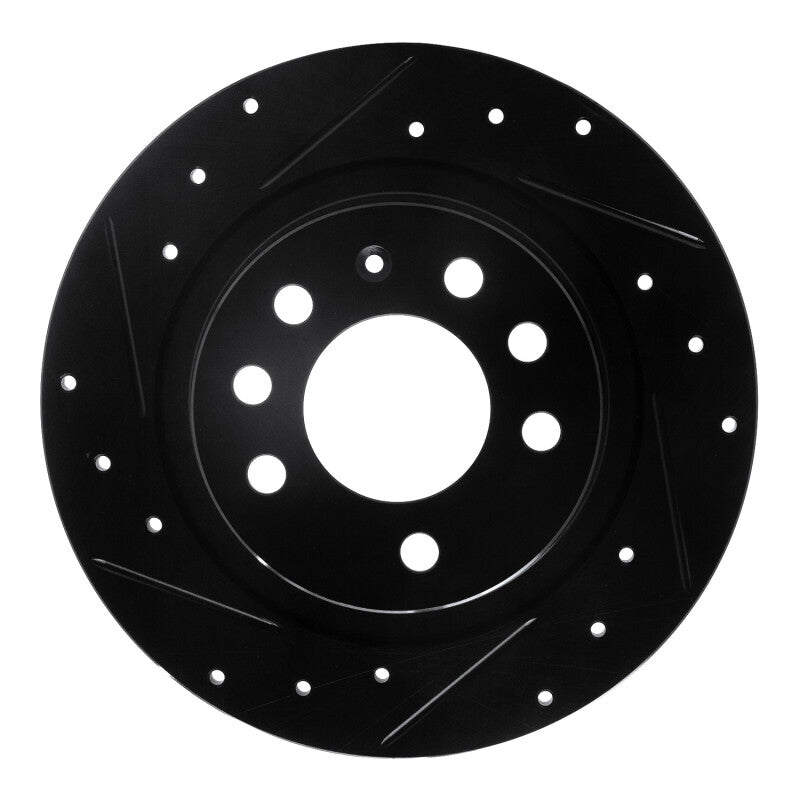 R1 Concepts R1 85-92 Chevrolet Camaro Rear Left Drilled & Slotted Black Brake Rotor