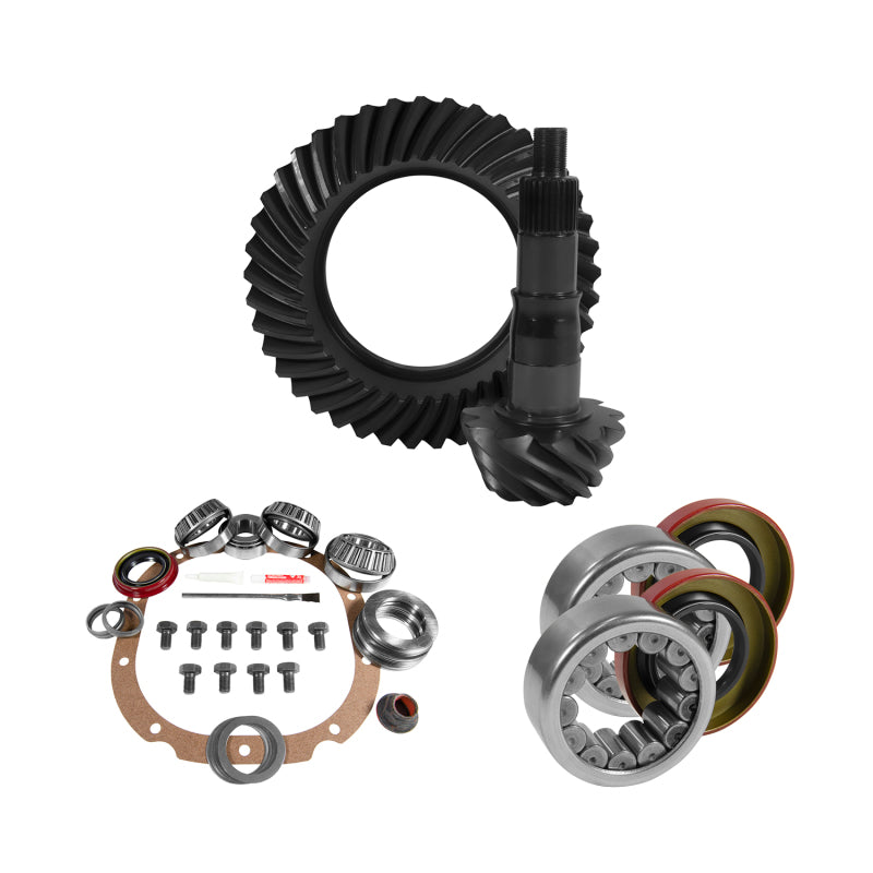 Yukon Gear & Axle Yukon Gear 8.8in Ford 3.55 Rear Ring & Pinion Install Kit 2.99in OD Axle Bearings and Seals