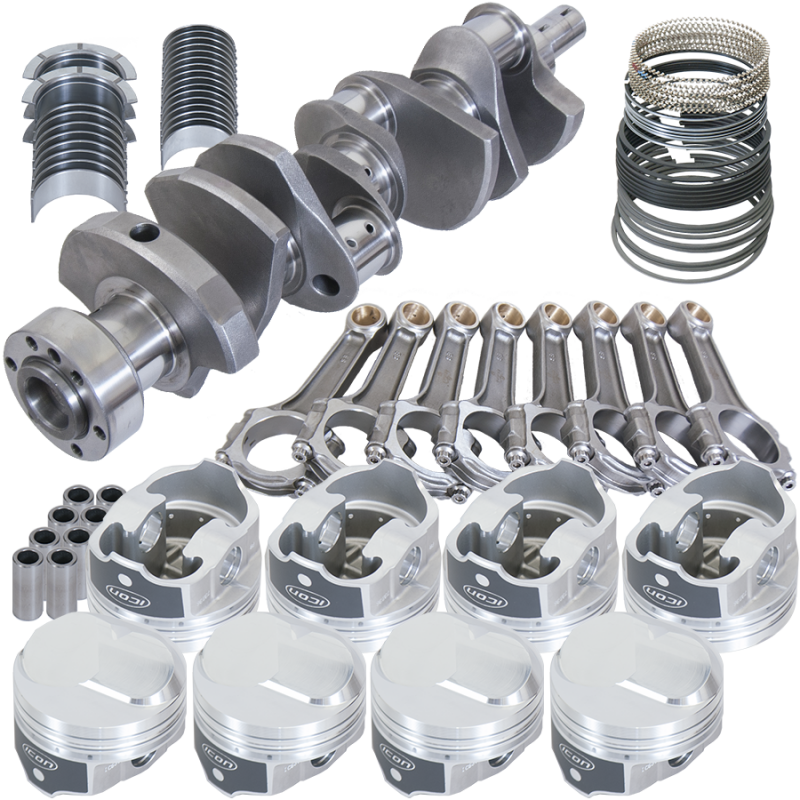 Eagle Chevy 454 1Pc 4.000in Crank 6.135in I-Beam Rods 43cc Dome 4.280in Pistons Rotating Assembly